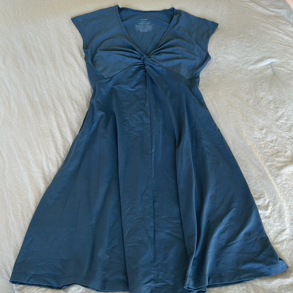 Patagonia women’s A Line stone blue dress size Large